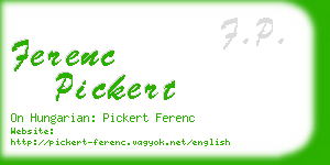 ferenc pickert business card